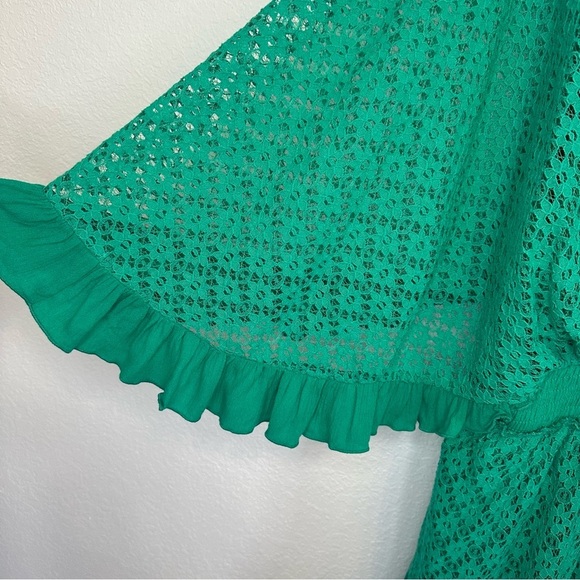 BIBI Green Island Beauty Romper Green 1X - Picture 6 of 16